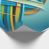 abstract ontwerp Blauw Cadeaupapier (Hoek)