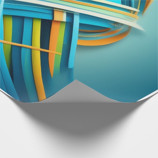 abstract ontwerp Blauw Cadeaupapier (Hoek)