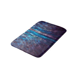 Abstract ontwerp blauw en zilver glitter-schoeisel badmat