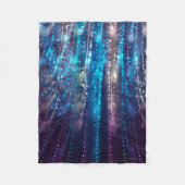 Abstract ontwerp blauw en zilver glitter-schoeisel fleece deken (Voorkant)