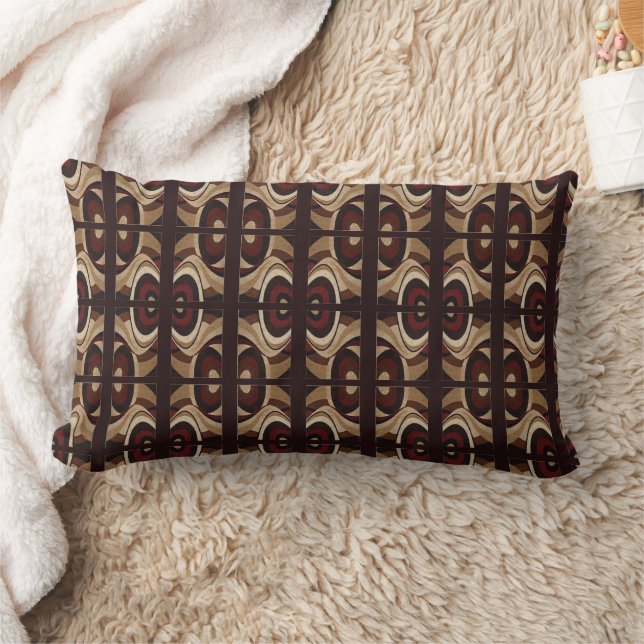 Abstract ontwerp bruin roest beige patronen kussen (Deken)