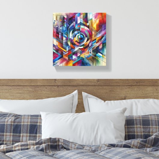 Abstract ontwerp canvas afdruk (Insitu (Slaapkamer))