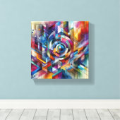 Abstract ontwerp canvas afdruk (Insitu (Houten vloer))