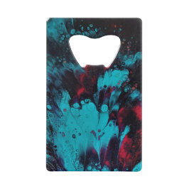 Abstract ontwerp. creditkaart flessenopener