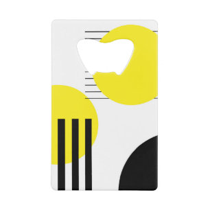 Abstract ontwerp creditkaart flessenopener