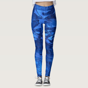 Abstract ontwerp, diepzeeverbluking leggings