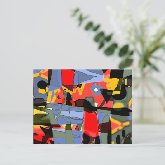 Abstract ontwerp door Albruno Briefkaart (Staand voorkant)