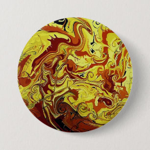 Abstract ontwerp Dragon Fire Speld/ Ronde Button 7,6 Cm