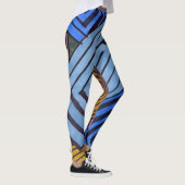 Abstract ontwerp, Egyptische spoelen van blues en  Leggings (Rechts)