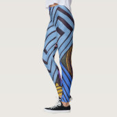 Abstract ontwerp, Egyptische spoelen van blues en  Leggings (Links)