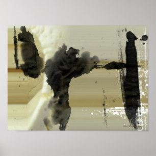 Abstract ontwerp en strepen poster