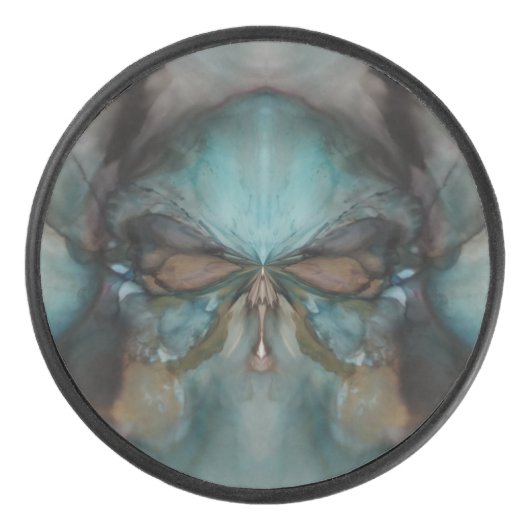 Abstract ontwerp eng Viking-masker Hockey Puck (Voorkant)