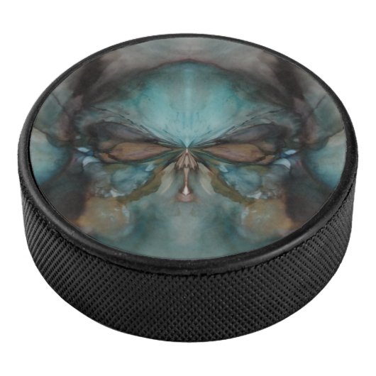 Abstract ontwerp eng Viking-masker Hockey Puck (3/4)