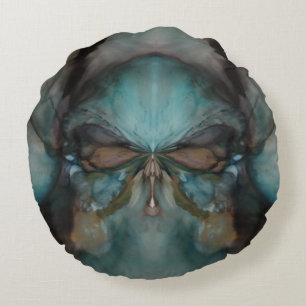 Abstract ontwerp eng Viking-masker Rond Kussen