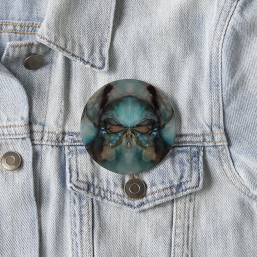 Abstract ontwerp eng Viking-masker Ronde Button 7,6 Cm (In situ)