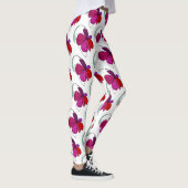 Abstract ontwerp, gebundeld bloesem in violet peta leggings (Rechts)