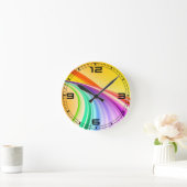 Abstract ontwerp Geel Oranje achtergrondbanner Ronde Klok (Huis)