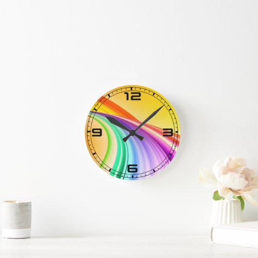 Abstract ontwerp Geel Oranje achtergrondbanner Ronde Klok (Huis)