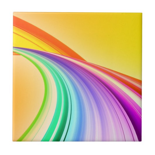 Abstract ontwerp Geel Oranje achtergrondbanner Tegeltje (Voorkant)