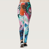 Abstract ontwerp, gemarmerde Leggings patronen (Achterkant)