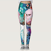Abstract ontwerp, gemarmerde Leggings patronen (Voorkant)