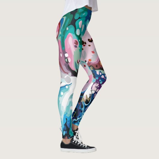 Abstract ontwerp, gemarmerde Leggings patronen (Rechts)