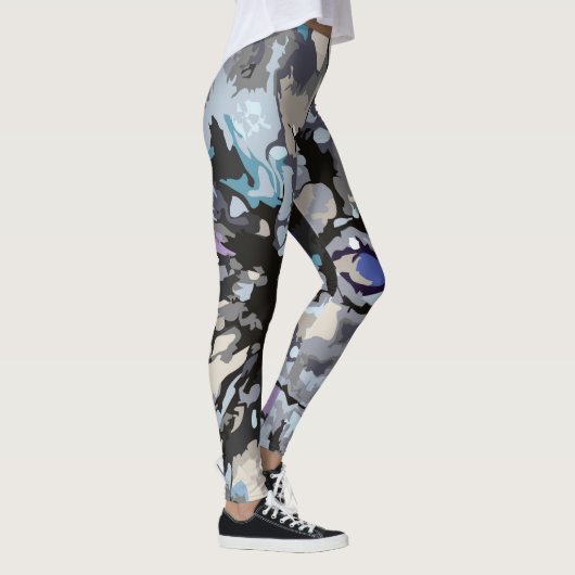Abstract ontwerp, gemarmerde Leggings patronen (Rechts)
