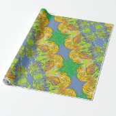 abstract ontwerp gezicht cadeaupapier (Uitgerold)