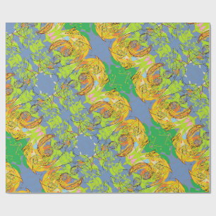 abstract ontwerp gezicht cadeaupapier