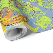 abstract ontwerp gezicht cadeaupapier (Rol Hoek)