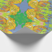 abstract ontwerp gezicht cadeaupapier (Hoek)