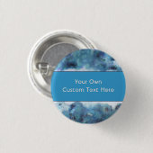 Abstract ontwerp in blauw en Blauwgroen. Ronde Button 3,2 Cm (Voorkant /achterkant)
