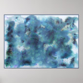 Abstract ontwerp in blauw. poster (Voorkant)