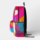 Abstract ontwerp in dynamische kleuren bedrukte rugzak (Rechts)