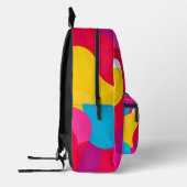 Abstract ontwerp in dynamische kleuren bedrukte rugzak (Links)