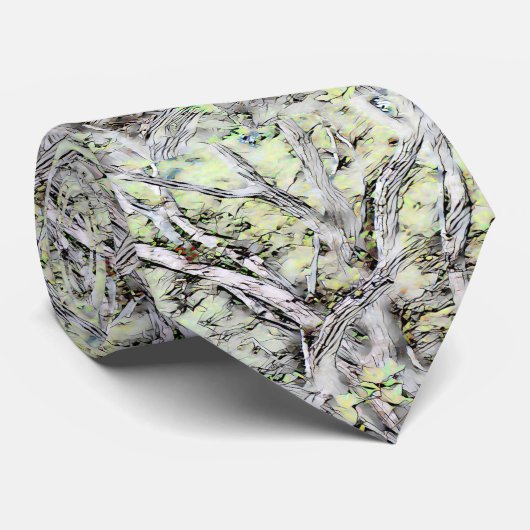Abstract ontwerp in een licht groen stropdas (Opgerold)
