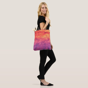 Abstract ontwerp in heldere kleuren, het Gelukkige Tote Bag