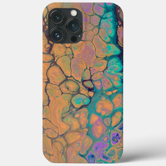 Abstract ontwerp in levendige kleuren iPhone case (Achterkant)