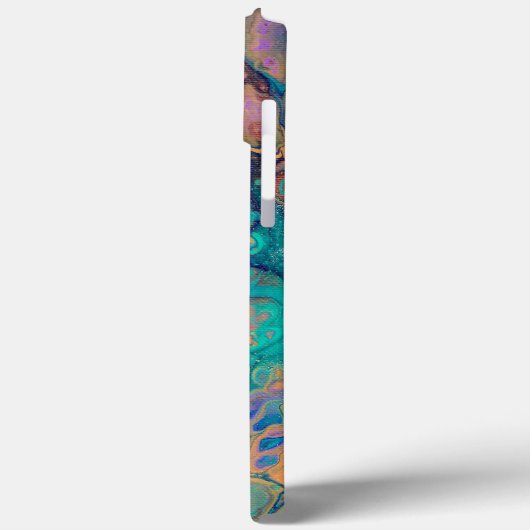 Abstract ontwerp in levendige kleuren iPhone case (Achterkant / Links)