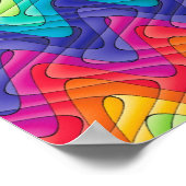 Abstract ontwerp in regenboogkleuren poster (Hoek)