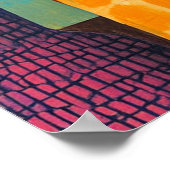 Abstract ontwerp kleurrijke bloemen poster (Hoek)