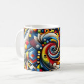abstract ontwerp koffiemok (Voorkant links)
