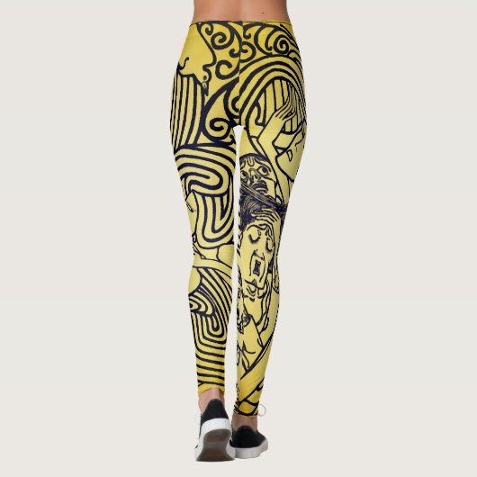  abstract ontwerp Leggings (Achterkant)
