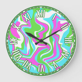 Abstract ontwerp - lente geïnspireerd grote klok