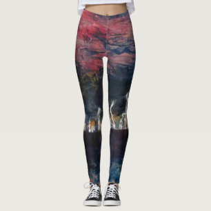 Abstract ontwerp, lichtend storm op zee leggings