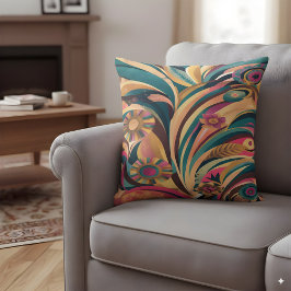 Abstract ontwerp met bohemien kleuren kussen