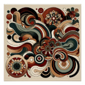 Abstract ontwerp met boho-vormen perfect poster (Voorkant)