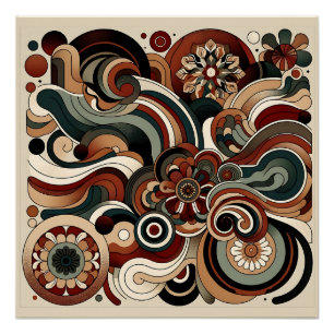 Abstract ontwerp met boho-vormen perfect poster