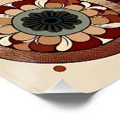 Abstract ontwerp met boho-vormen perfect poster (Hoek)