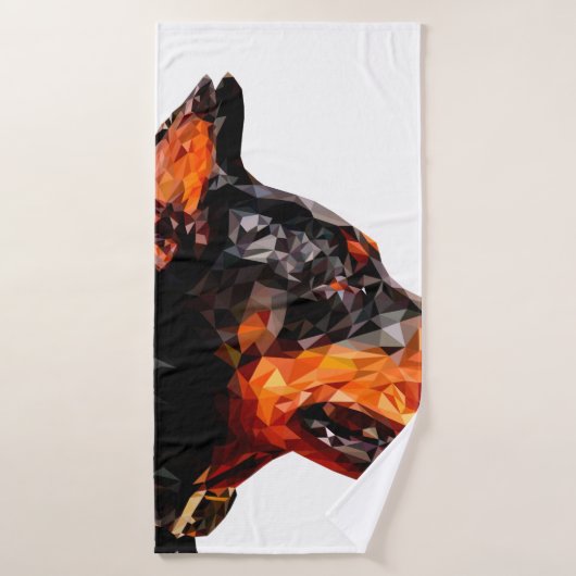 Abstract ontwerp met lage poly-driehoek badhanddoek (Badhanddoek)